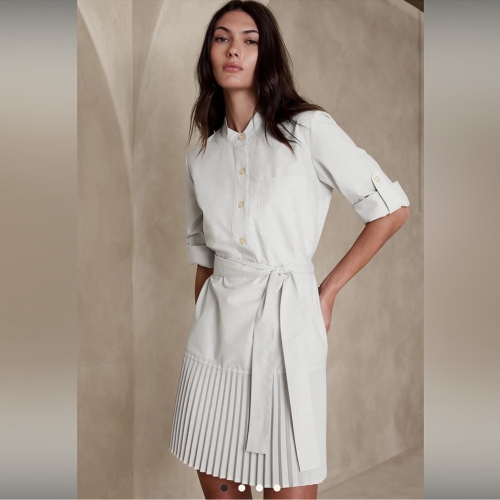 Banana Republic Pleated Hem Shirtdress